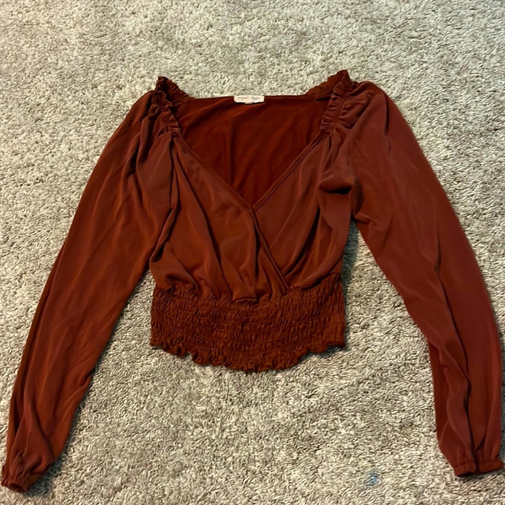 Burnt orange blouse